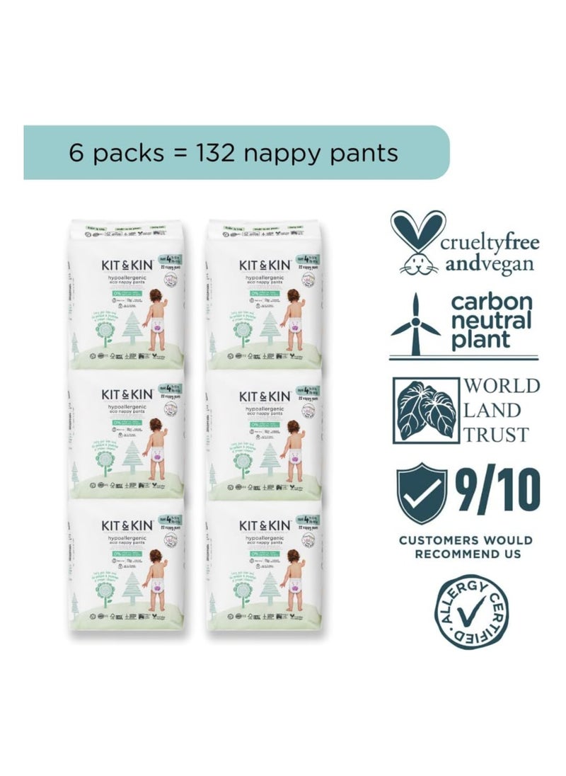 Kit & Kin - Kit & Kin Eco Friendly Baby Diaper | Diaper Pants Size 6-108 Pcs | Hypoallergenic Flash Dry Disposable Diapers | Superior up to 12 Hour Leak Protection - Image 1