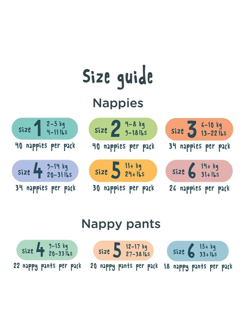 Kit & Kin - Kit & Kin Eco Friendly Baby Diaper | Diaper Pants Size 6-108 Pcs | Hypoallergenic Flash Dry Disposable Diapers | Superior up to 12 Hour Leak Protection - Image 1