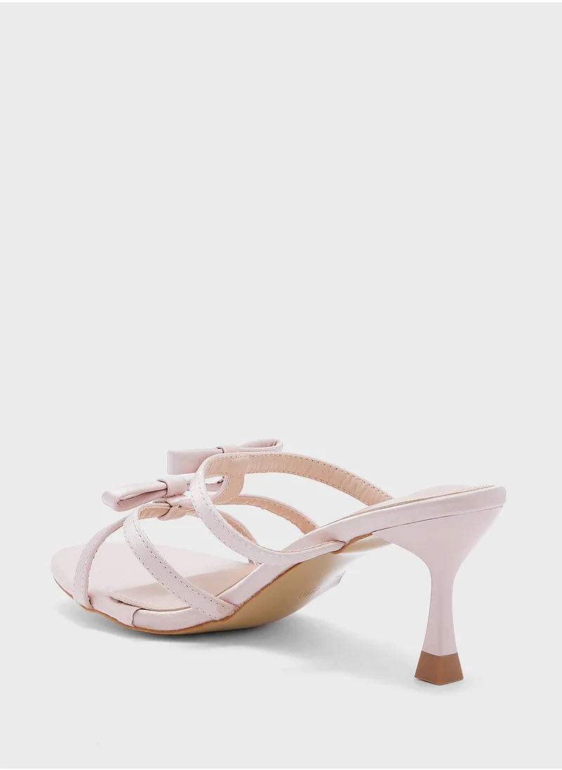 Ginger Multi Strap Bow Heel Sandal