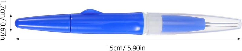 PRETYZOOM Three-Needle Felting Pen Tool with Blue Handles, Wool Felt Punching Needle for DIY Needlework Crafts, Portable Embroidery Needle Pen Set for Beginners and Hobbyists - Image 1
