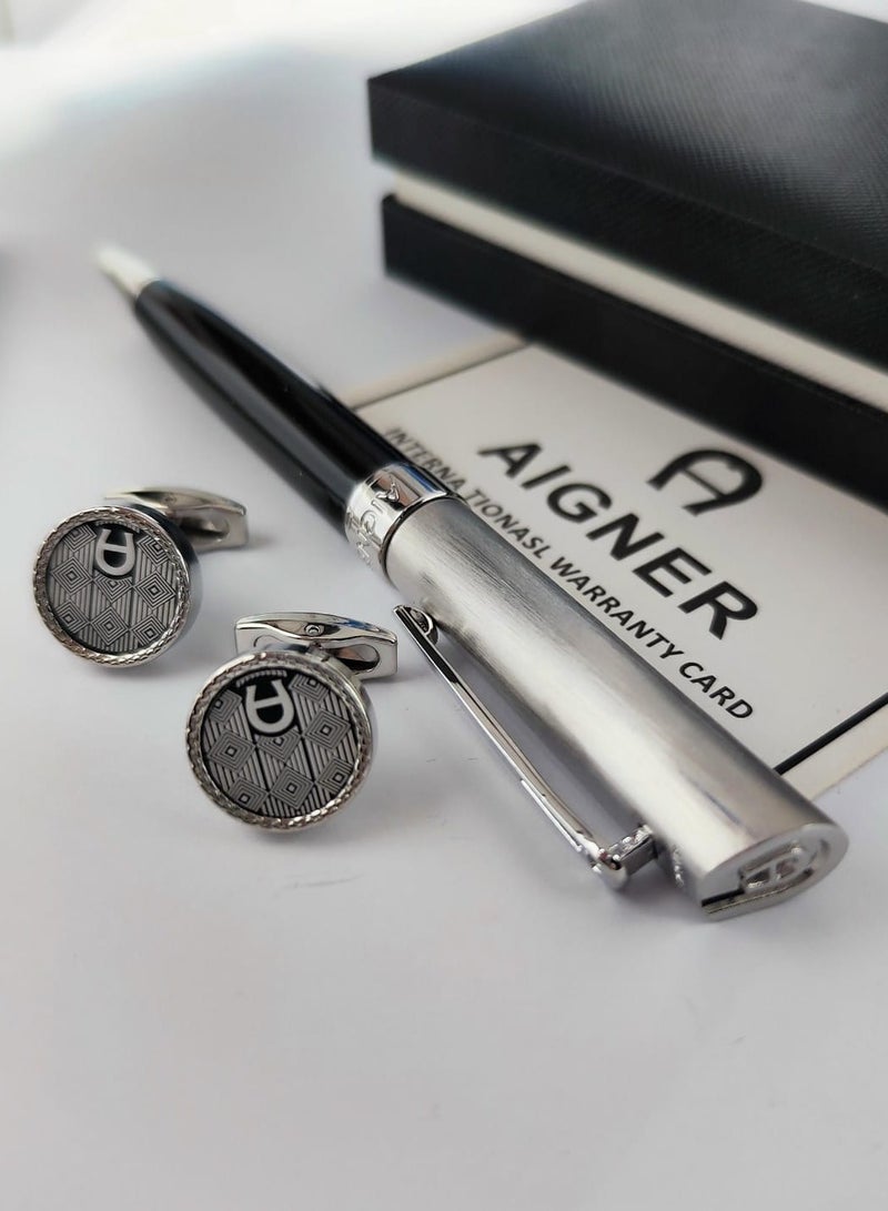 Aignis New Aigner pen and cufflink, latest version 