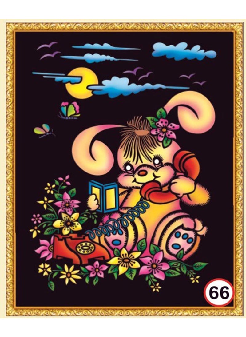Rainbow Rainbow DIY - Emboss Painting Kit, Doll, Medium(13x19 inch), Design No. 66  - Image 1