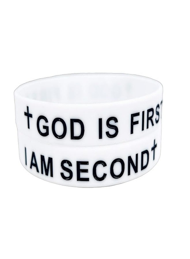 KZL GOD IS FIRST IM SECOND Inspirational Bracelets Christian Faith Rubber Bracelets for Women Men Engraved Bible Verses Cross Silicone Wristband Religious Jewelry Gifts -Set 1 - Image 4