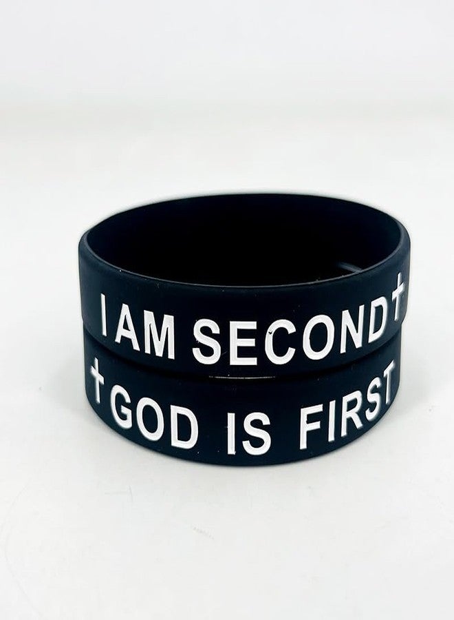 KZL GOD IS FIRST IM SECOND Inspirational Bracelets Christian Faith Rubber Bracelets for Women Men Engraved Bible Verses Cross Silicone Wristband Religious Jewelry Gifts -Set 1 - Image 3