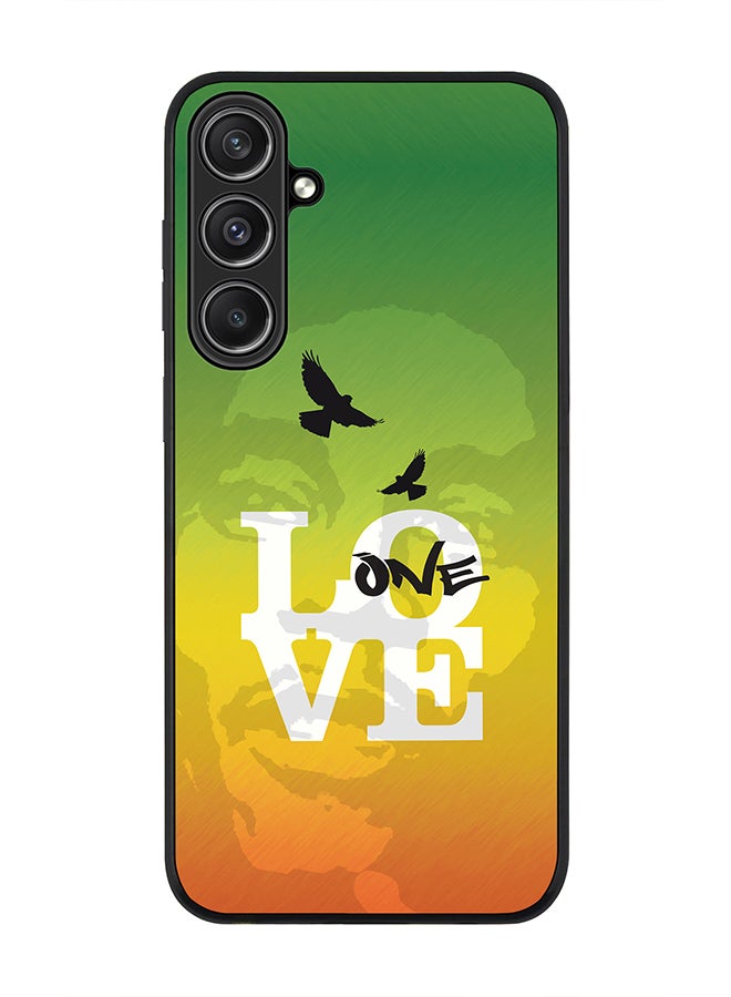 Stylizedd Rugged Black Edge case for Samsung Galaxy S23 FE, Custom Slim fit Flexible Anti Drop Thin Phone Case Cover - One Love - Image 1