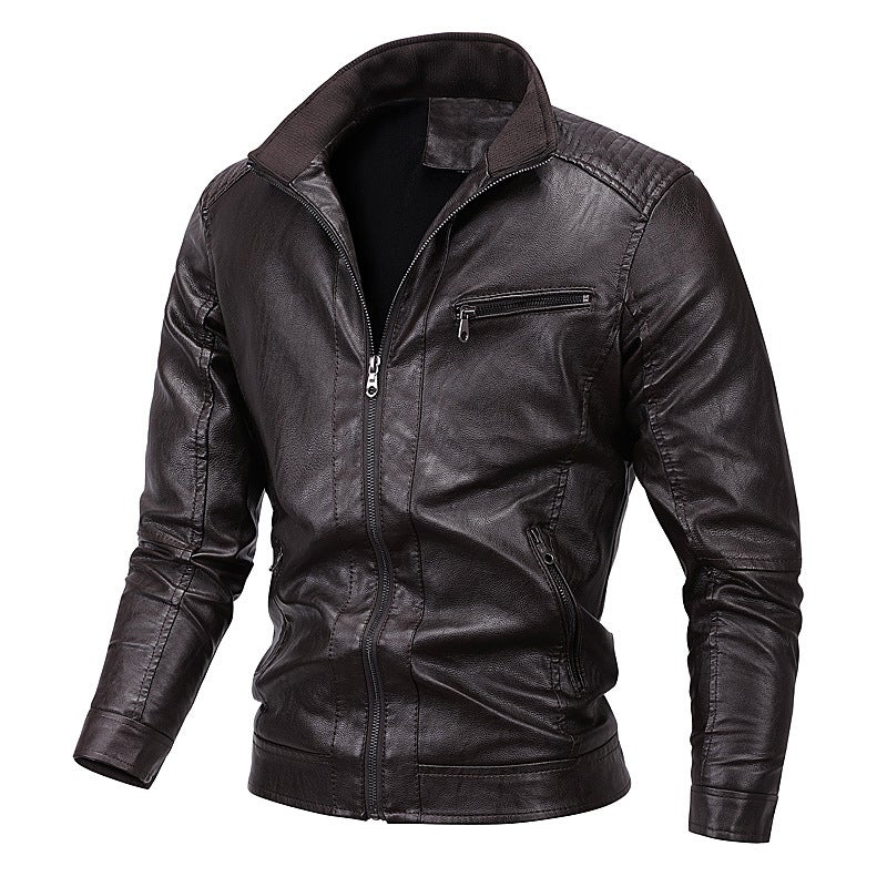 Outdoor Thickened Leather Men'S Warm Jacket Jacket Men'S Motorcycle Leather Jacket Men'S Clothing - Image 4