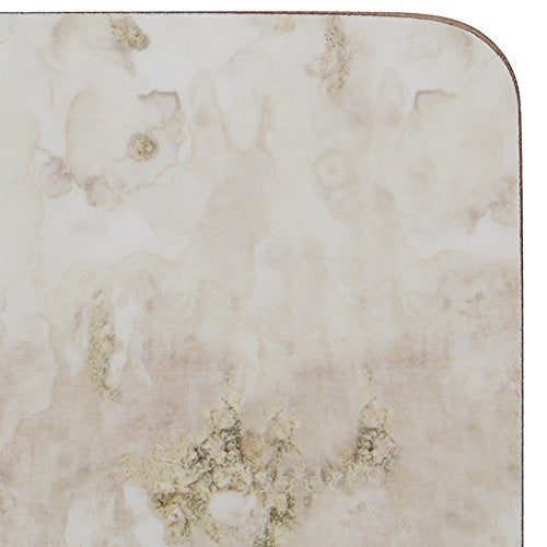كرييتف توبس قم بتوقيت المشروبات المطبوعة المطبوعة من القمم الإبداعية مع Cork Back 10.5 × 10.5 سم - رمادي/أبيض (مجموعة من 6) - Image 5