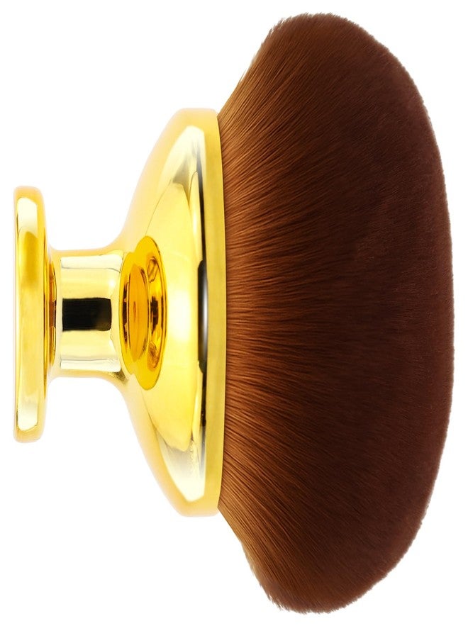 EOICCEOH Extra Large Body Makeup Brush For Self Tanner, Leg Makeup &Bronzer Blend,90 mm Wide-headed Kabuki Brush Provides More Even &Pretty Application, Sunscreen Face& Back Makeup Brush, Wet&Dry Use- Gold - Image 1