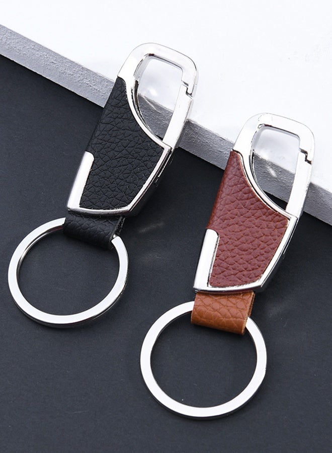 2 Pieces Metal Car Key Chain with Quick Release Carabiner – Heavy Duty Key Holder Organizer - Image 4