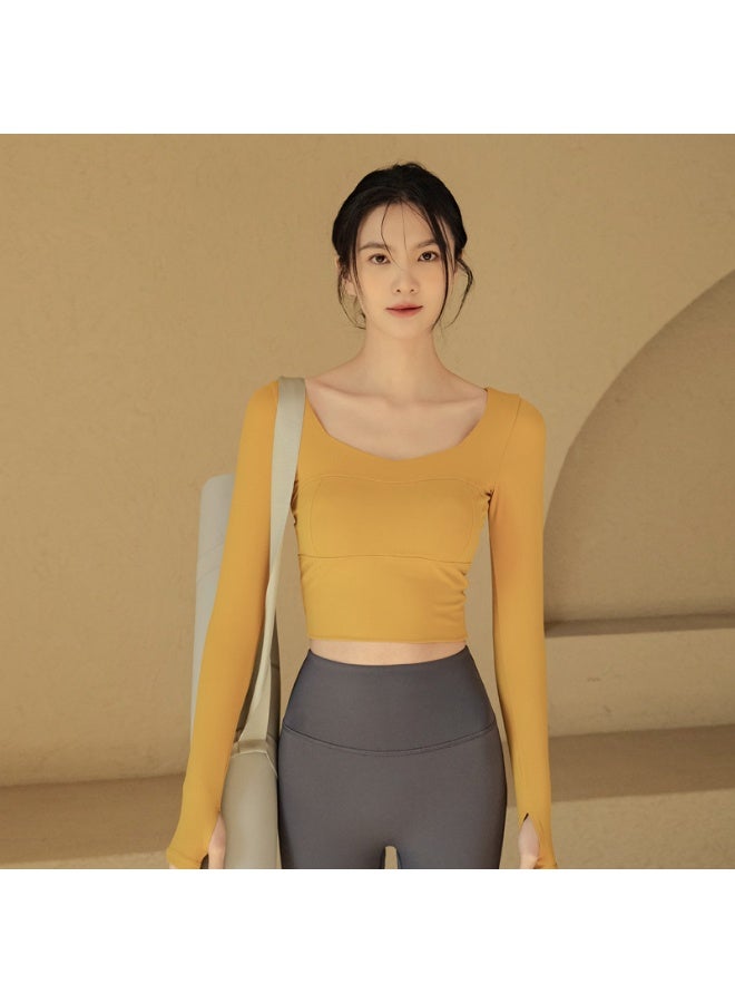 Long Sleeve Gym Crop Top Sports Yoga Top Women  T-Shirts Sportwear Fitness Tank Top Sport Active Wear Workout Athletic Shirt - Image 1