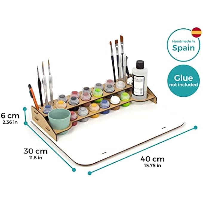 Revel PAINT STATION CITADEL PAINT STAND TABLETOP CITADEL COLOUR STORAGE MODEL PAINT RACK COLOUR ORGANISER FOR HOBBY ZONE MODULE BRUSH PAINTSTATION WORKSHOP (TABLE B) - Image 4
