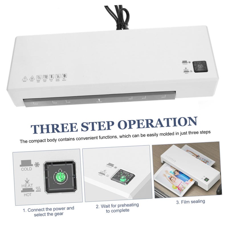 A4 Photo Laminator Machine With 20 Laminating Sheets For Home Office Document Protection - Image 4