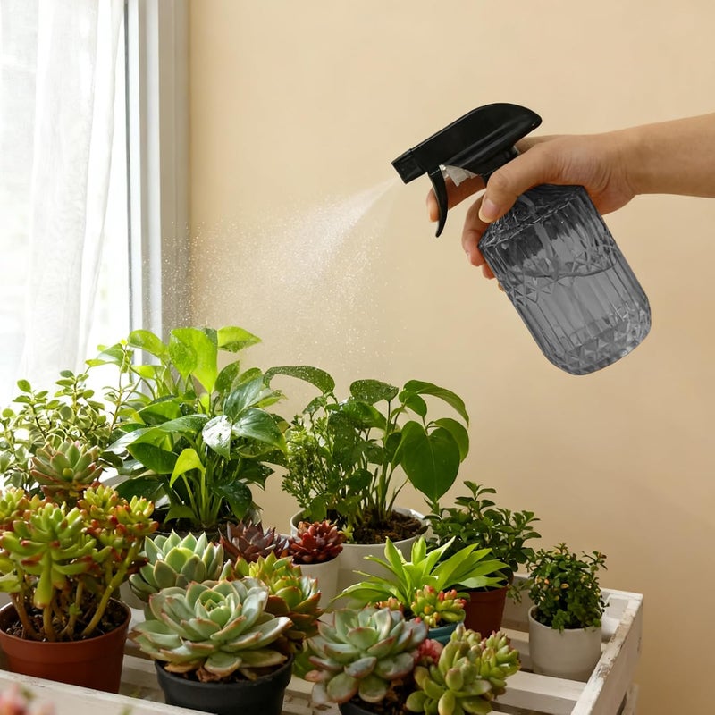YYTSGG Glass Plant Mister Bottle, 15oz Refillable Water Spray Bottle with Adjustable Mist Nozzle for Indoor Flowers, Outdoor Gardening, Cleaning, Hair and Pets Care (Gray) - Image 5