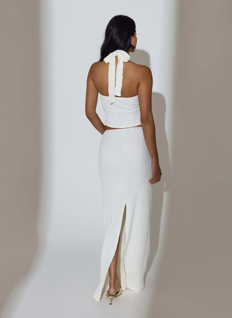 ساوث بيتش Textured Sash Tie Maxi Skirt