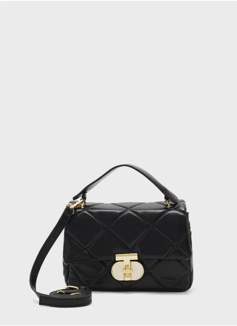 ELLA Quilted Crossbody With Top Handle