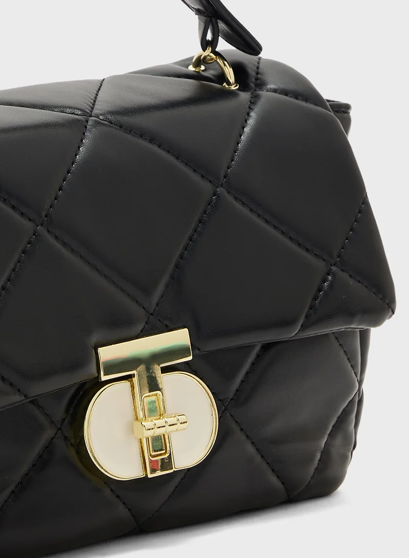 ELLA Quilted Crossbody With Top Handle
