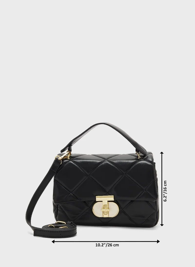 ELLA Quilted Crossbody With Top Handle