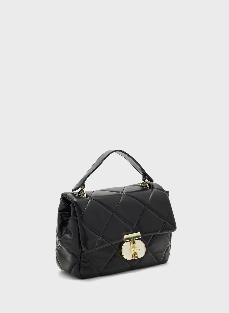 ELLA Quilted Crossbody With Top Handle