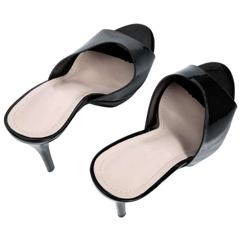 1 Pair Female High Heel Slippers Girl Outdoor Slippers High Heeled Sandals - Image 1
