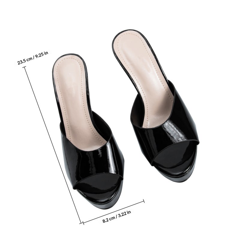 1 Pair Female High Heel Slippers Girl Outdoor Slippers High Heeled Sandals - Image 2
