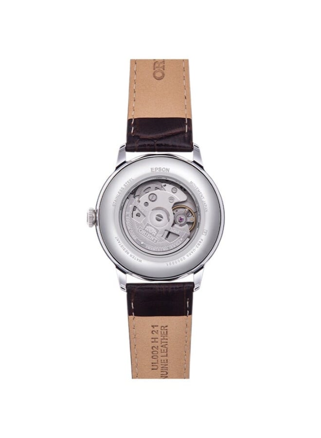 ORIENT Men Mechanical Classic Watch, Leather Strap - 41.5mm (RA-AK0804Y) - Image 2