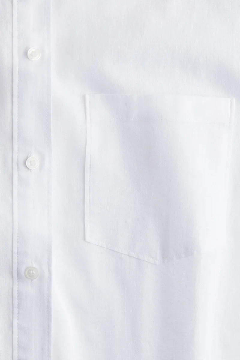 اتش اند ام Oversized Linen-Blend Shirt
