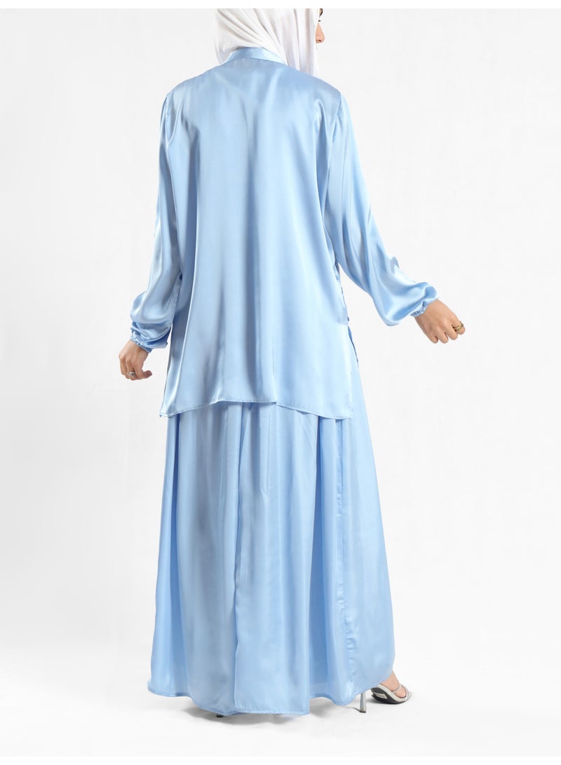 ايمالينا فاشون Modest Satin Skirt - Image 3