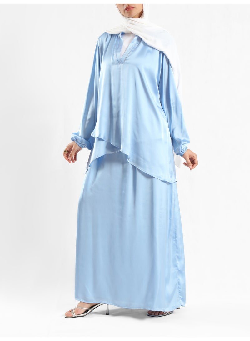 ايمالينا فاشون Modest Satin Skirt - Image 2
