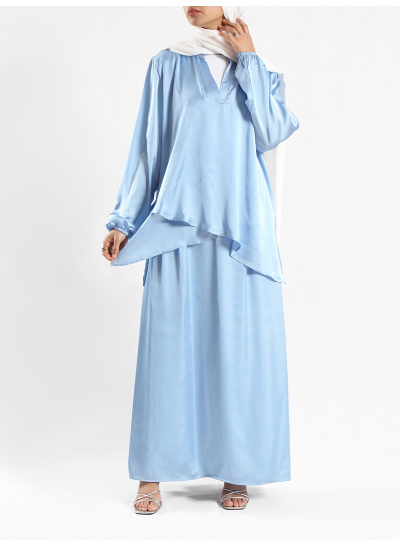 ايمالينا فاشون Modest Satin Skirt - Image 1