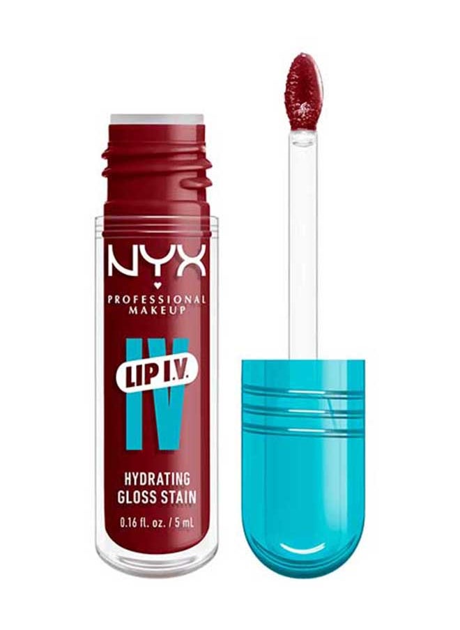 NYX PROFESSIONAL MAKEUP - Lip Iv Hydrating Gloss Stain Lip Gloss + Serum Up To 12Hr Hydration High Pigment Wet Shine Finish Cranberry Splash - Image 1