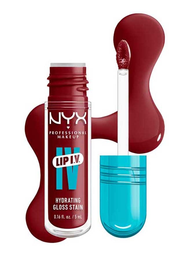 NYX PROFESSIONAL MAKEUP - Lip Iv Hydrating Gloss Stain Lip Gloss + Serum Up To 12Hr Hydration High Pigment Wet Shine Finish Cranberry Splash - Image 1