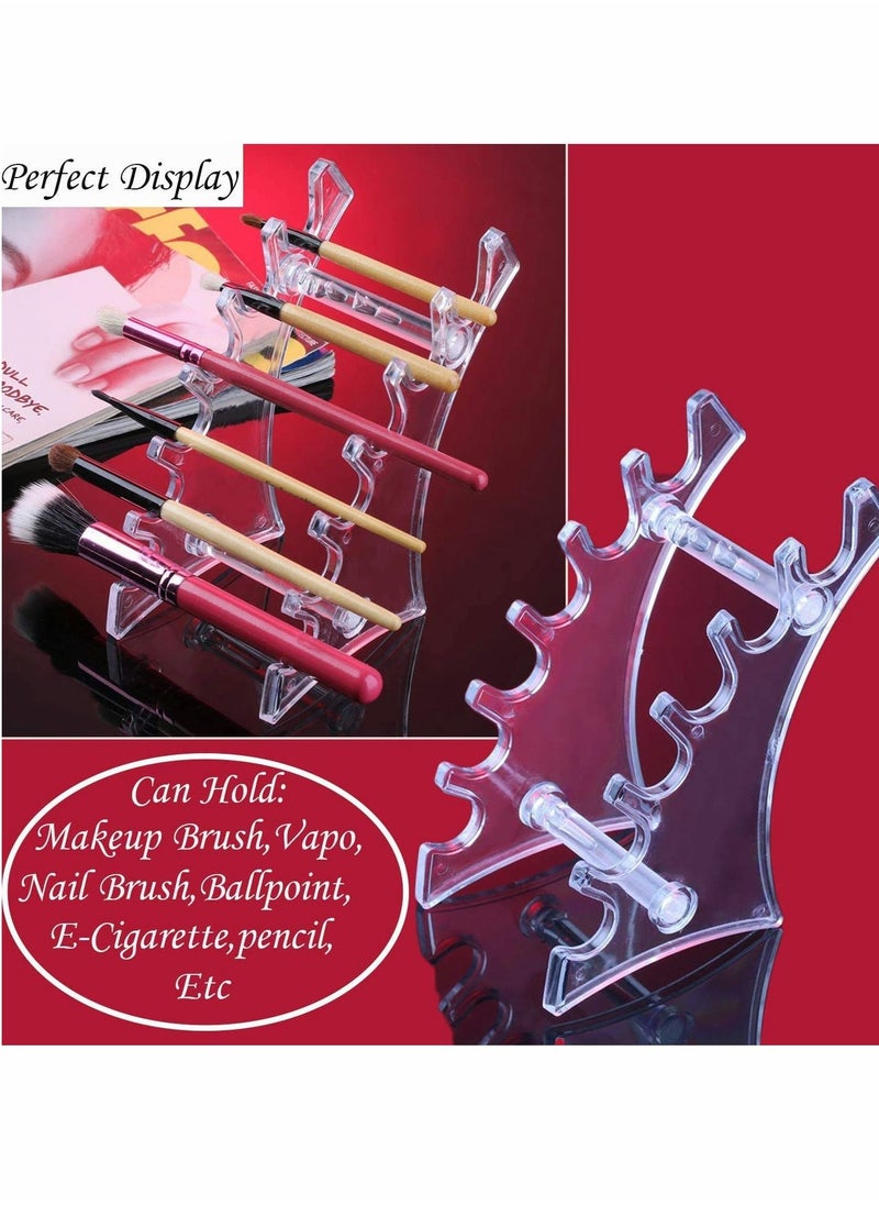 KASTWAVE 2 PCS Pen Display Stand Makeup Brush Display Stand 6 Slots Brush Holder Pen Holder Cosmetic Organizer for Pen, Eyebrow Pencil, Makeup Brush, Nail Brush Home Office or Store  - Image 3