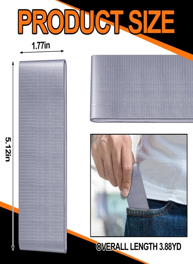 Innconee 4 Pack 1.77 in x 10 ft Travel Duct Tape Mini Pocket Size Flat Roll Flexible Heavy Duty Waterproof Tear by Hand for Repair Outdoor Emergency Gear EDC DIY Craft Camping Hiking (Silver) - Image 2