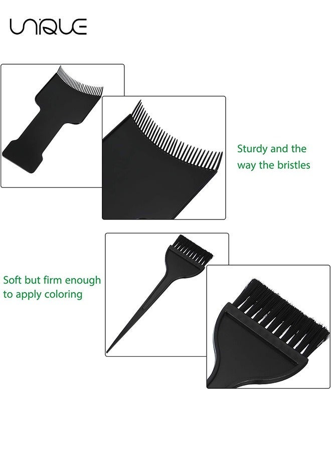 Unique 4Pcs Highlighting Board and Brush Kit Flat Top Paddle Board Comb Hair Highlighting Sectioning Comb Set Hair Coloring Brushï¼Œ3Pcs Tinting Paddles 1Pcs Hair Coloring Brush - For Hair Dye & Salon Uses - Image 3