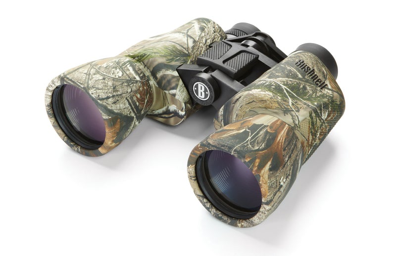 Bushnell PowerView 10x50mm Porro Prism Instafocus Binoculars â€“ Realtree AP Camo, Ideal for Hunting, Birding, Hiking & Outdoor Adventures - Image 1
