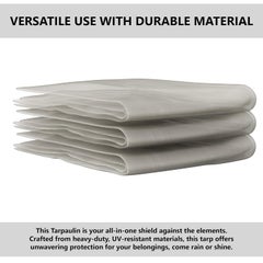 Urbane Home Urbane Home Tirpal 6x6 Feet Waterproof Tarpaulin Sheet EcoFriendly Tent Tirpal 120 GSM Tadpatri Tharpai Thadika Thappi Tarp Lightweight Premium Tirpal White  - Image 2