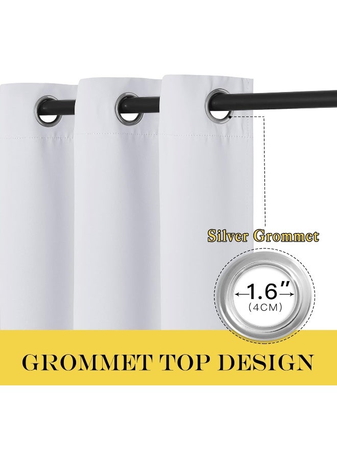 NICETOWN Room Darkening Curtain Window Panel - (Greyish White Color) Solid Thermal Insulated Drape/Drapery for Bedroom,52x95 inches, 1 Pack - Image 5