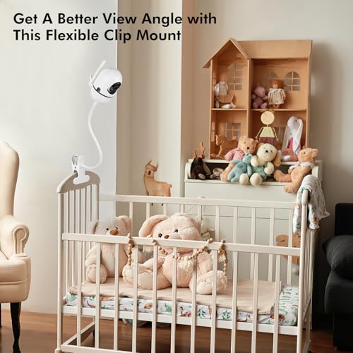 CaGuan Flexible Baby Monitor Mount for HelloBaby HB6550/HB65/HB40/HB6339/HB66/HB6550Pro, ANMEATE SM935E, Baby Camera Mount Holder Stand with 15.7 inch, Attach to Baby Crib Without Wall Damage - Image 3