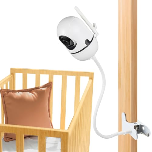 CaGuan Flexible Baby Monitor Mount for HelloBaby HB6550/HB65/HB40/HB6339/HB66/HB6550Pro, ANMEATE SM935E, Baby Camera Mount Holder Stand with 15.7 inch, Attach to Baby Crib Without Wall Damage - Image 1