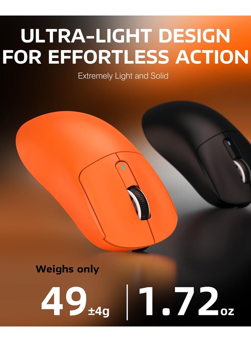 Attack Shark X3 Lightweight Wireless Gaming Mouse with Tri-Mode 2.4G/USB-C Wired/Bluetooth,Up to 26K DPI, PAW3395 Optical Sensor,5 programmable Buttons for PC/Laptop/Win/Mac - Image 3