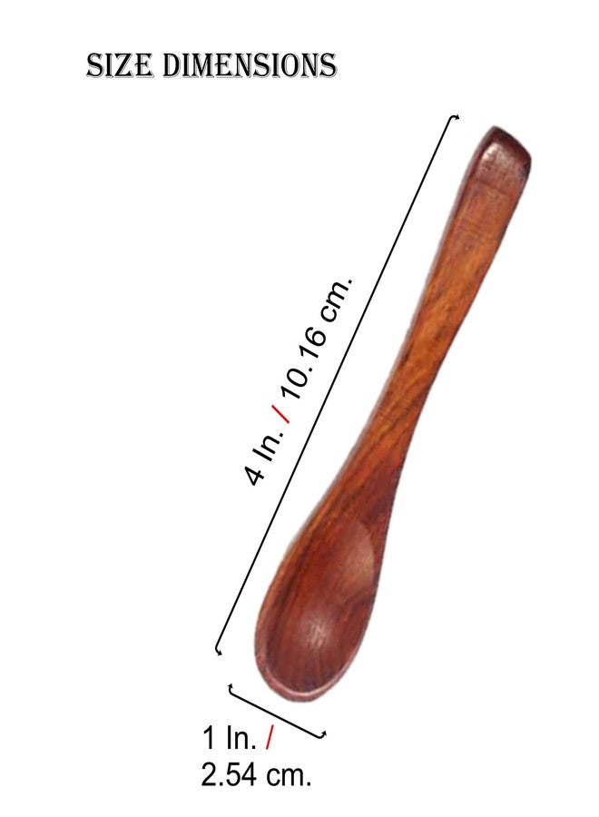 CRAFTCASTLE Wood Masala Handmade Spoon for Small containers,Tea, Coffee, Sugar, Condiments and Spices(Set of 12) - Image 4