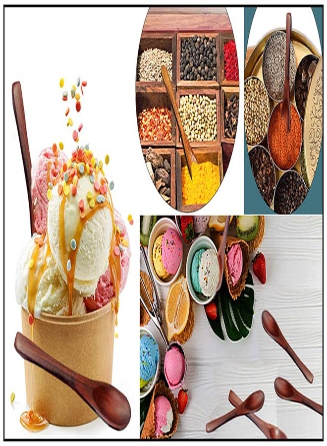 CRAFTCASTLE Wood Masala Handmade Spoon for Small containers,Tea, Coffee, Sugar, Condiments and Spices(Set of 12) - Image 3