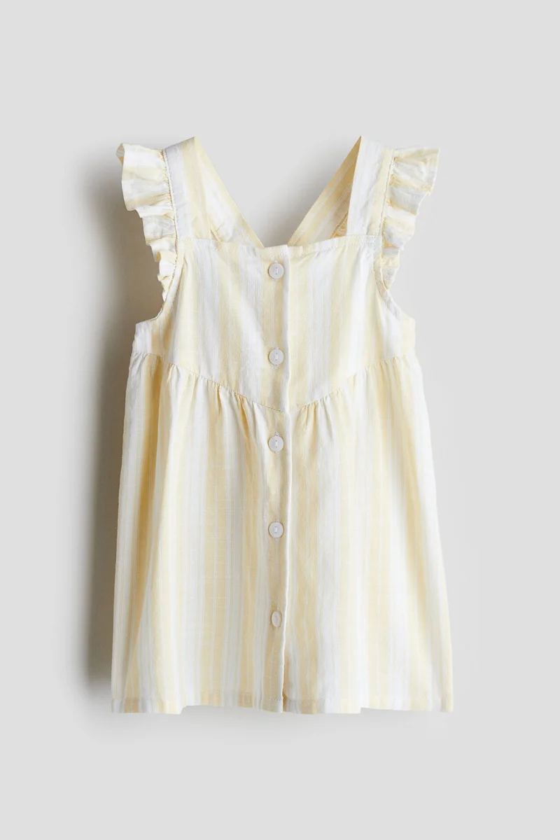اتش اند ام Flounce-trimmed cotton dress