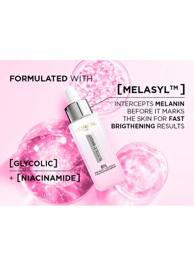 L'OREAL PARIS - Glycolic Bright 8% Melasyl + Niacinamide Face Serum for Brightening Dark Spots - Image 1