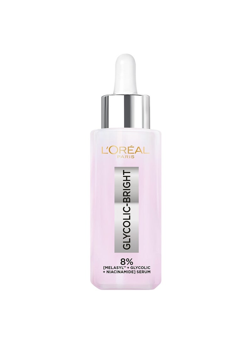 L'OREAL PARIS L'Oréal Paris Glycolic Bright 8% [Melasyl тм + Glycolic + Niacinamide] face serum for Dark Spot & Brightening, 30ml  - Image 1
