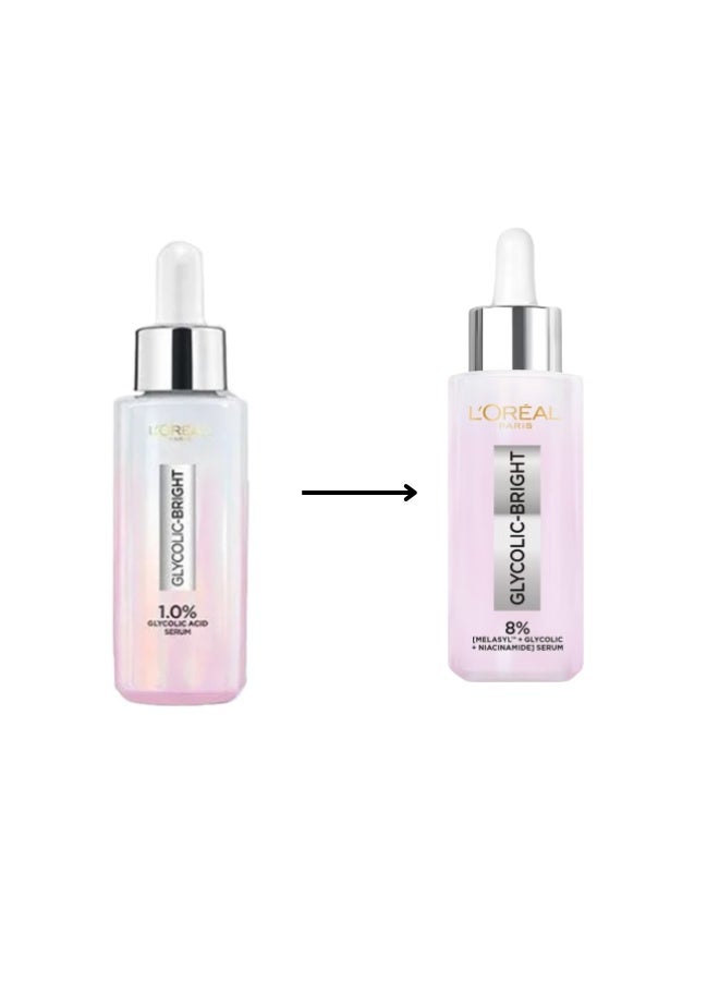 لوريال باريس،  جليكوليك برايت ٨٪ (ميلاسيل™ + جليكوليك + نياسيناميد) سيروم الوجه لتفتيح البشرة وإزالة البقع الداكنة، 30 مل - Image 1