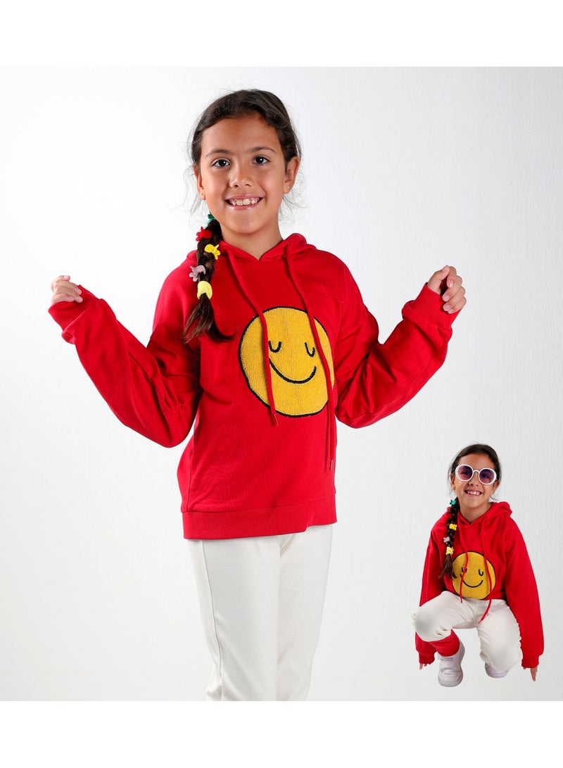 AIKO طقم طويل من قطعتين للأطفال من AIKO - سترة حمراء وسروال أبيض - 9-10 سنوات - Image 1