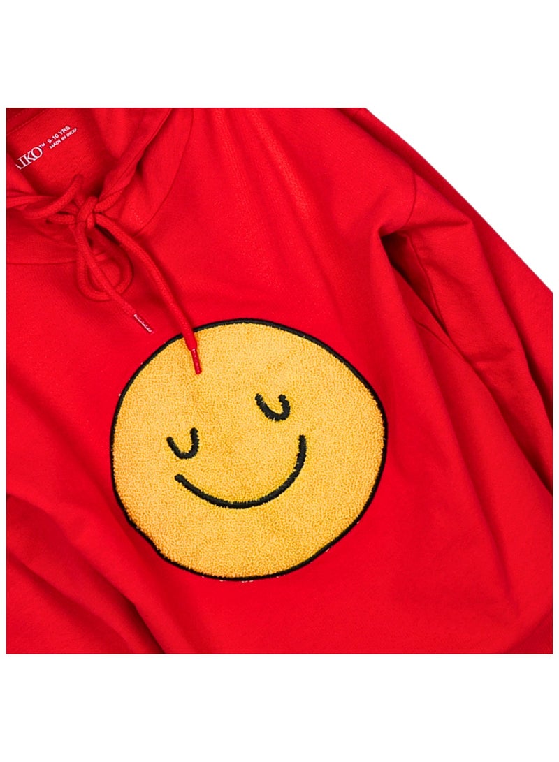 AIKO - Kids Red Sweat Top and White Leggings Long Two Piece Set - Image 5