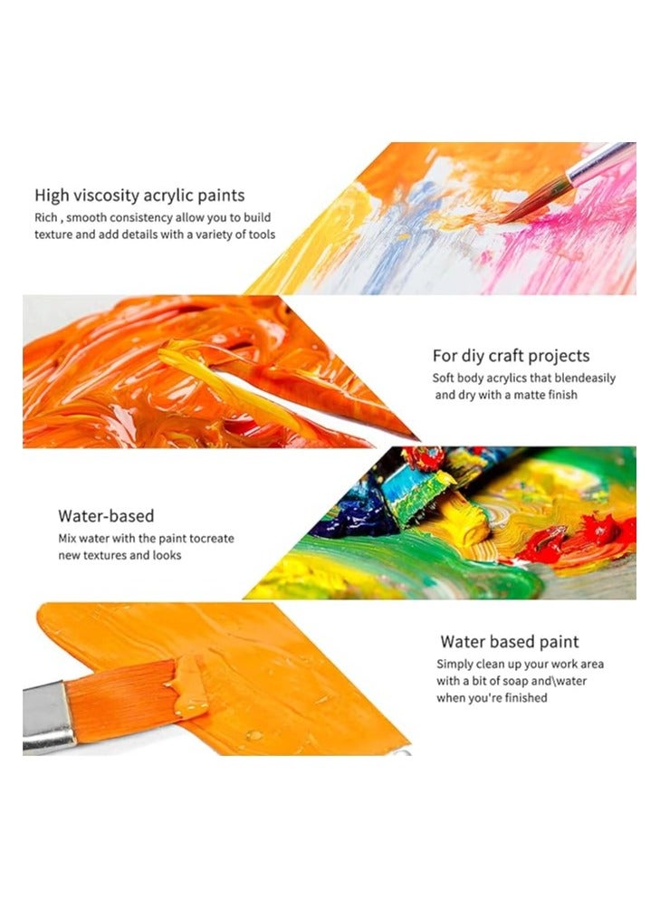 S2C Paul Gra Gan Acrylic Paint set, 24x12ml Tubes Artist Quality oil Acrylic paints water color Non Toxic vibrant colors, Oil paint suitable for beginners & professionals painting on Canvas, wood, clay (Color-24) - Image 5