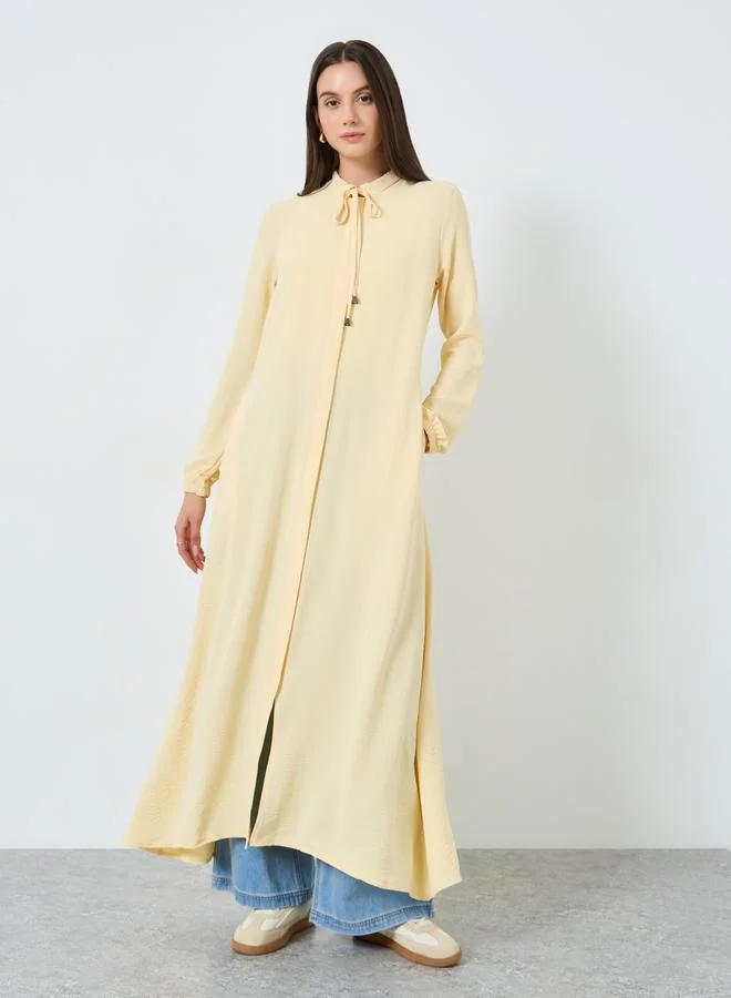 تايك تو كيمونو طويل بتفاصيل سحاب